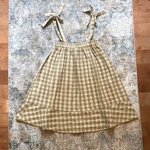 Rylee + Cru Gingham Shoulder-tie dress 6-7y